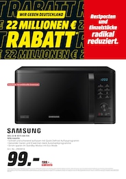 Mikrowelle im MediaMarkt Saturn Prospekt "WIR GEBEN DEUTSCHLAND 22 MILLIONEN € RABATT" auf Seite 12