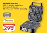 Waffeleisen ASW1600S im Angebot bei GLOBUS in Hürth Waffeleisen ASW1600S Angebote von Bestron bei GLOBUS Hürth für 29,99 €