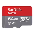 Carte mémoire micro SD 64 Go - SANDISK en promo chez Carrefour Carte mémoire micro SD 64 Go - SANDISK dans le catalogue Carrefour