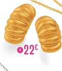 boucles en plaqué or en promo chez E.Leclerc Quimper à 22,00 €