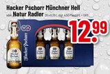 Münchner Hell oder Natur Radler Angebote von Hacker Pschorr bei Trinkgut Mainz für 12,99 €