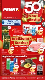 Discounter Prospekt von Penny-Markt Recklinghausen Penny-Markt Prospekt: "50 Jahre Penny-günstig.", 34 Seiten, 22.05.2023 - 28.05.2023