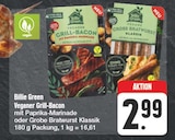 Veganer Grill-Bacon oder Grobe Bratwurst Klassik von Billie Green im aktuellen EDEKA Prospekt für 2,99 €