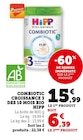 Combiotic Croissance 3 des 10 mois Bio - HiPP en promo chez Super U Combiotic Croissance 3 des 10 mois Bio - HiPP dans le catalogue Super U