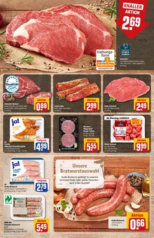 Rindfleisch im REWE Prospekt "Dein Markt" mit 36 Seiten (Augsburg)