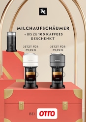 Aktueller Nespresso Prospekt mit Lebensmittel, "Milchaufschäumer + bis zu 100 Kaffees geschenkt", Seite 1