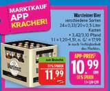 Bier Angebote von Warsteiner bei Marktkauf Nürnberg für 10,99 €