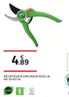 Sécateur à une main - GEOLIA - LEROY MERLIN Sécateur à une main - GEOLIA à 4,89 € dans le catalogue LEROY MERLIN