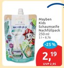 Kids Schaumseife Nachfüllpack Angebote von Mayben bei budni Buchholz für 2,19 €