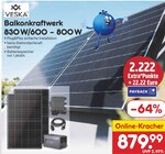Balkonkraftwerk 830W/600 - 800W von VESKA für 879,99 € bei Netto Marken-Discount im Angebot Balkonkraftwerk 830W/600 - 800W von VESKA im aktuellen Netto Marken-Discount Prospekt