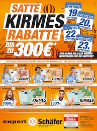expert Schäfer Prospekt „SATTE KIRMES RABATTE“ für Aull und Umgebung mit 1 Seite expert Schäfer Prospekt für Aull und Umgebung: „SATTE KIRMES RABATTE“, 1 Seite, 18.09.2025 - 23.09.2025