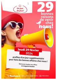 Prospectus Auchan Hypermarché à Arsac: «29 bonnes raisons de venir chez nous !» ,  page, du 29/02/2024 au 29/02/2024