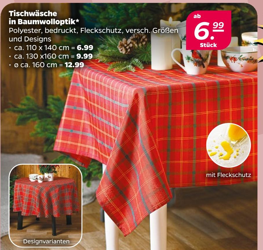 Tischwäsche in Baumwolloptik