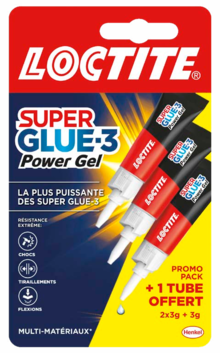 LOT DE 2 TUBES DE COLLE SUPERGLUE POWER GEL 3G + 1 OFFERTE* à Super U dans Ézanville LOT DE 2 TUBES DE COLLE SUPERGLUE POWER GEL 3G + 1 OFFERTE* à Super U dans Ézanville