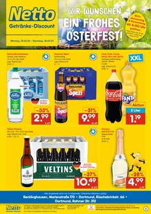 Cola im Netto Marken-Discount Prospekt "WIR WÜNSCHEN EIN FROHES OSTERFEST!" mit 2 Seiten (Gelsenkirchen)