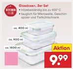 Glasdosen, 3er Set Angebote bei Netto Marken-Discount Stuttgart für 9,99 €