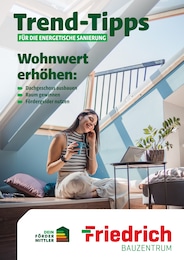 Friedrich Bauzentrum Prospekt für Diez mit 39 Seiten Friedrich Bauzentrum Prospekt für Diez: "Trend-Tipps für die energetische Sanierung", 39 Seiten, 16.10.2026 - 25.10.2026