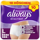 Discreet Pants oder Big Pack von always im aktuellen Rossmann Prospekt für 7,77 €