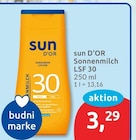 Sonnenmilch LSF 30 von sun D'OR im aktuellen budni Prospekt