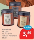 Duftkerze im Glas für 3,89 € bei budni im Angebot Duftkerze im Glas im aktuellen budni Prospekt