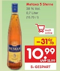 5 Sterne im Angebot bei Netto Marken-Discount in Plauen 5 Sterne Angebote von Metaxa bei Netto Marken-Discount Plauen für 10,99 €