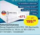 Kaltschaummatratze Angebote von BRECKLE bei ROLLER Cottbus für 199,99 €