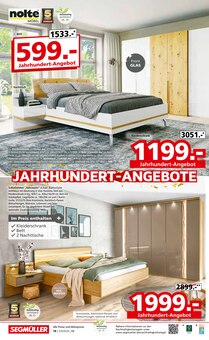 Bett im Segmüller Prospekt "100 JAHRE SEGMÜLLER" mit 32 Seiten (Nürnberg)