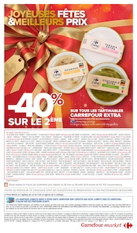 Prospectus Carrefour Market de la semaine "JOYEUSES FÊTES & MEILLEURS PRIX" avec 2 pages, valide du 19/12/2024 au 31/12/2024 pour Roquebrune-sur-Argens et alentours