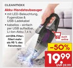 Akku-Handstaubsauger im Angebot bei Netto Marken-Discount in Kamp-Lintfort Akku-Handstaubsauger Angebote von Cleanmaxx bei Netto Marken-Discount Kamp-Lintfort für 19,99 €