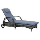 Outsunny Sonnenliege blau Edelstahl B/H/L: ca. 73x200x103 cm für 140,99 € bei POCO im Angebot Outsunny Sonnenliege blau Edelstahl B/H/L: ca. 73x200x103 cm im aktuellen POCO Prospekt