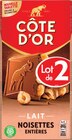 Tablettes de chocolat au lait noisettes entières - CÔTE D'OR dans le catalogue Netto