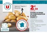 Pomme de terre de consommation à chair ferme - U en promo chez Hyper U Cambrai à 2,49 €