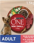 Croquettes pour chien mini adulte au bœuf et au riz - Purina One en promo chez Intermarché Super Issy-les-Moulineaux à 3,36 €