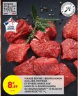 Promo Viande bovine : bourguignon (collier, poitrine et divers morceaux sans os à bourguignon) ou bourguignon à mijoter à 8,49 € dans le catalogue Intermarché à Verfeil