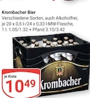 Bier Angebote von Krombacher bei GLOBUS Krefeld für 10,49 €