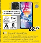 MEDIMAX Reddeber - Blade A35e (64GB) Angebot im Prospekt Blade A35e (64GB) bei MEDIMAX im Reddeber Prospekt für 69,99 €