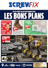 Catalogue Screwfix à Fitz-James, avec 12 pages Prospectus Screwfix à Fitz-James, "LES BONS PLANS", 12 pages, 25/08/2026 - 28/09/2026