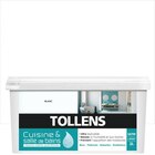 Peinture(d) murs et plafonds Cuisine et bains satin blanc Tollens 2L - Tollens en promo chez Castorama Tremblay-en-France à 49,90 €