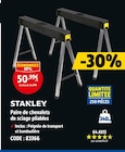 Paire de chevalets de sciage pliables - STANLEY - Screwfix à Caen Paire de chevalets de sciage pliables - STANLEY en promo chez Screwfix Caen à 50,99 €