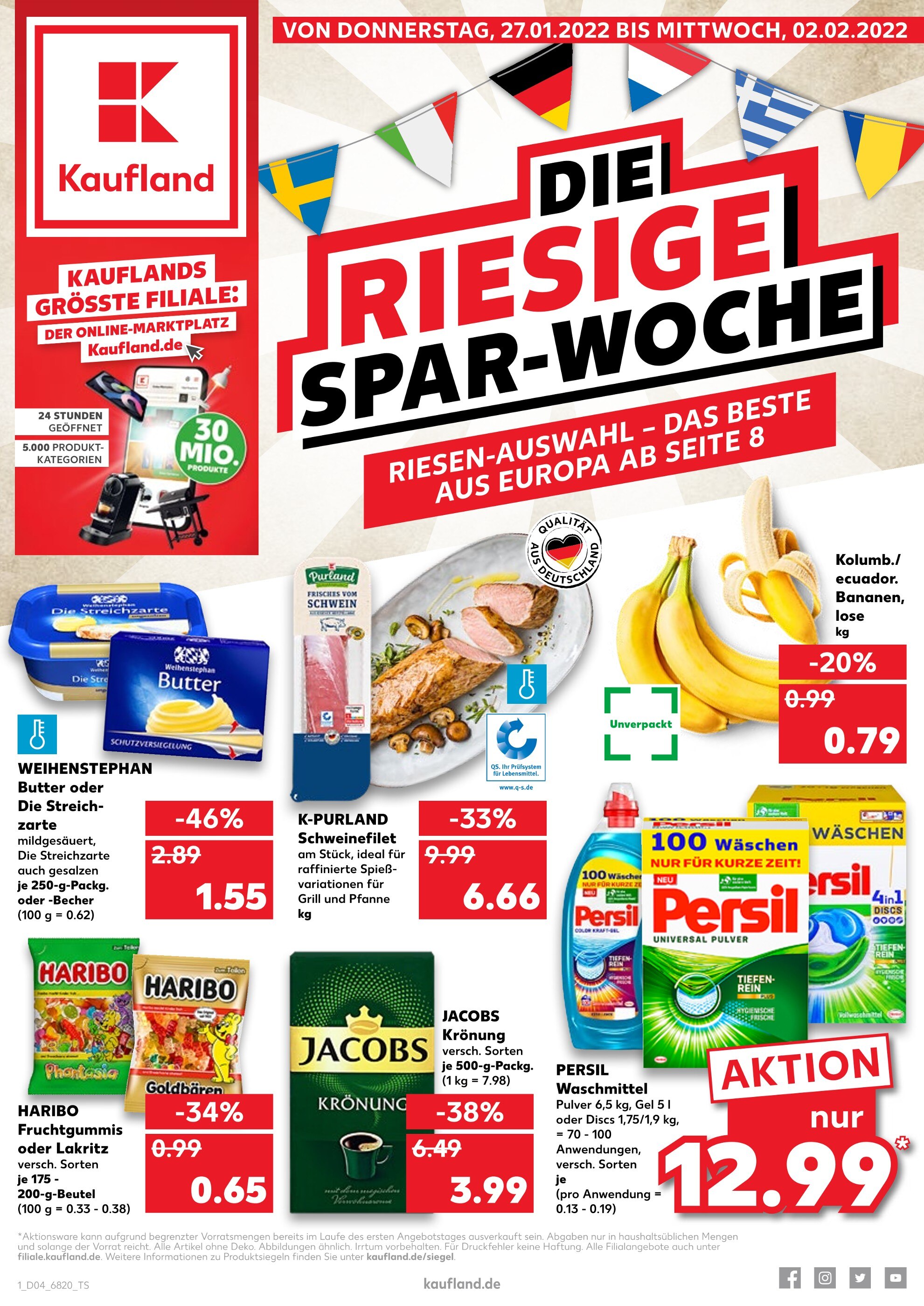 Kaufland Prospekt für Bretten mit 40 Seiten Kaufland Prospekt für Bretten: "Top Angebote", 40 Seiten, 27.01.2022 - 02.02.2022