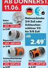 Hahnverbinder im Angebot bei Kaufland in Lüdenscheid Hahnverbinder Angebote bei Kaufland Lüdenscheid für 2,49 €