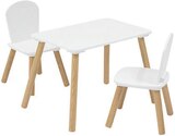 Table et 2 chaises en promo chez Maxi Bazar Thonon-les-Bains à 39,99 €