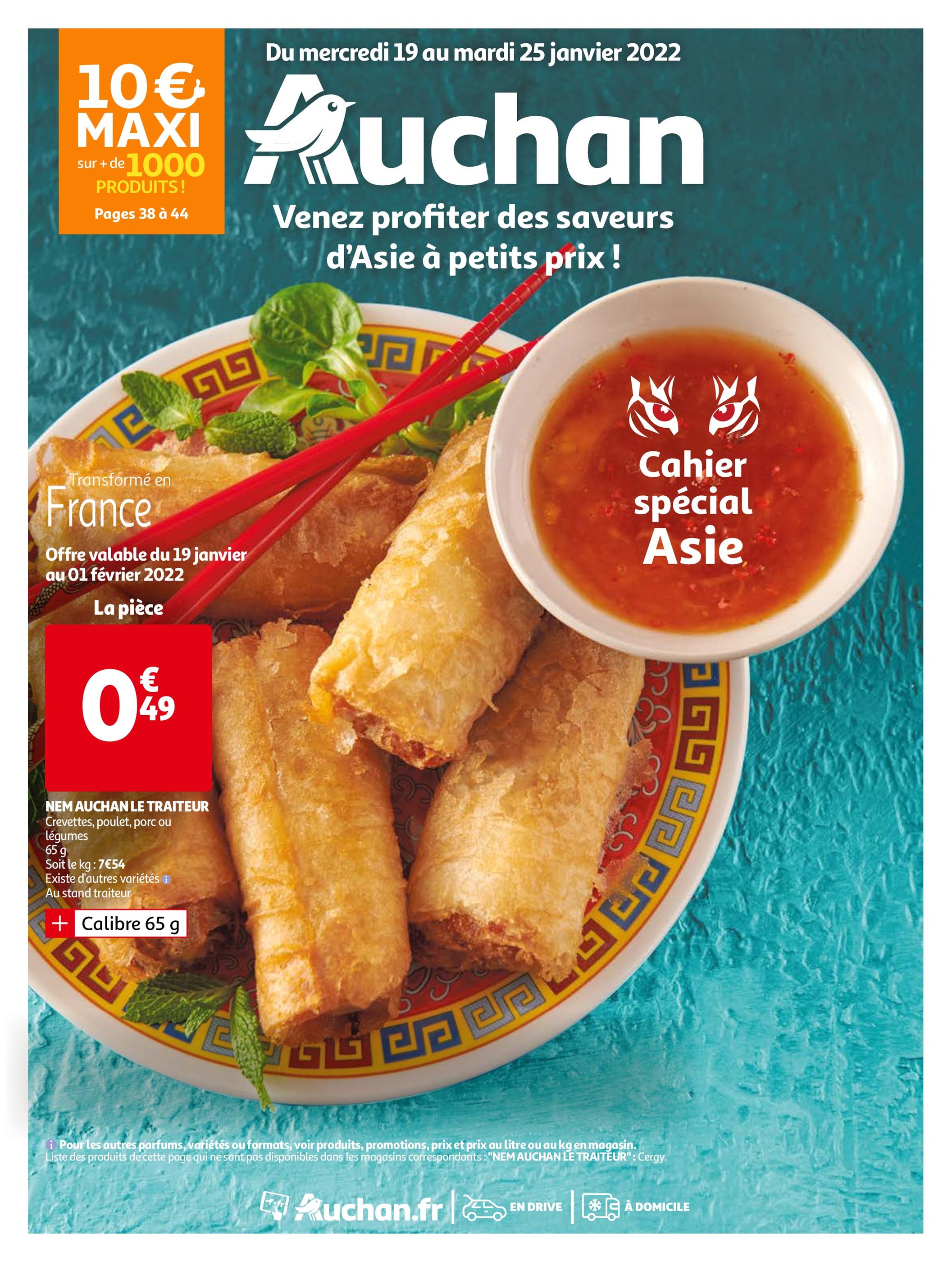 Catalogue Auchan à Ivry-sur-Seine, avec 48 pages Prospectus Auchan à Ivry-sur-Seine, "Venez profiter des saveurs d'Asie à petit prix !", 48 pages, 19/01/2022 - 25/01/2022