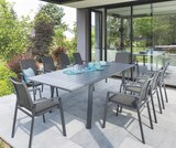 Table Pavane extensible aluminium graphite 10 places - Hespéride en promo chez Maxi Bazar Rueil-Malmaison à 549,00 €