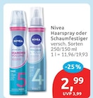 Haarspray oder Schaumfestiger von Nivea für 2,99 € bei budni im Angebot Haarspray oder Schaumfestiger von Nivea im aktuellen budni Prospekt