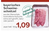 EDEKA - bayerisches Schweineschnitzel Angebot im Prospekt bayerisches Schweineschnitzel bei EDEKA im Prospekt "" für 1,09 €