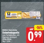 Steinofenbaguette von EDEKA Herzstücke für 0,99 € bei EDEKA im Angebot Steinofenbaguette von EDEKA Herzstücke im aktuellen EDEKA Prospekt
