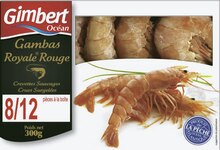Gambas Royale Rouge Sauvages crues surgelées - Géant Casino à Paris Gambas Royale Rouge Sauvages crues surgelées en promo chez Géant Casino Paris à 5,15 €