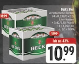 Bier im Angebot bei E center in Neustadt Bier Angebote von Beck's bei E center Neustadt für 10,99 €