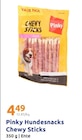 Hundesnacks Chewy Sticks im Action Prospekt Hundesnacks Chewy Sticks von Pinky im aktuellen Action Prospekt für 4,49 €